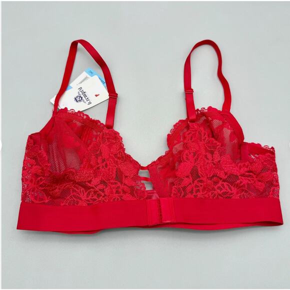 B.tempt'd by Wacoal Bra Size 34C Red Lace Opening Act Underwire Sexy NEW NWT - Picture 8 of 8